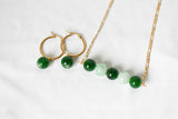 SAGE GEMSTONE HORIZ SET - (GOLDFILLED)