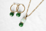 SAGE #4 GREEN GEMSTONE SET - GOLDFILLED