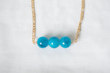 SAVINA - BLUE GEMSTONE HORIZ SET (GOLDFILLED)