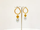 LUNA - Natural Grey Freshwater Pearl Earrings