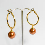 DELLA - SUNSET COPPER SWAROVSKI PEARL SET - 14K GF