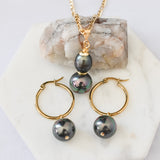 Marita - New Gold-Filled Gorgeous Tahitian Blending with Swarovski Pearl Set