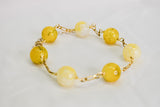 KALI - YELLOW GEMSTONE GOLDFILLED BRACELET