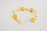 KALI - YELLOW GEMSTONE GOLDFILLED BRACELET