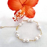 RITANI - DOUBLE NATURAL WHITE PEARL BRACELET