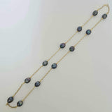 Multiple Natural  Pearl Necklace with 9k real gold chain